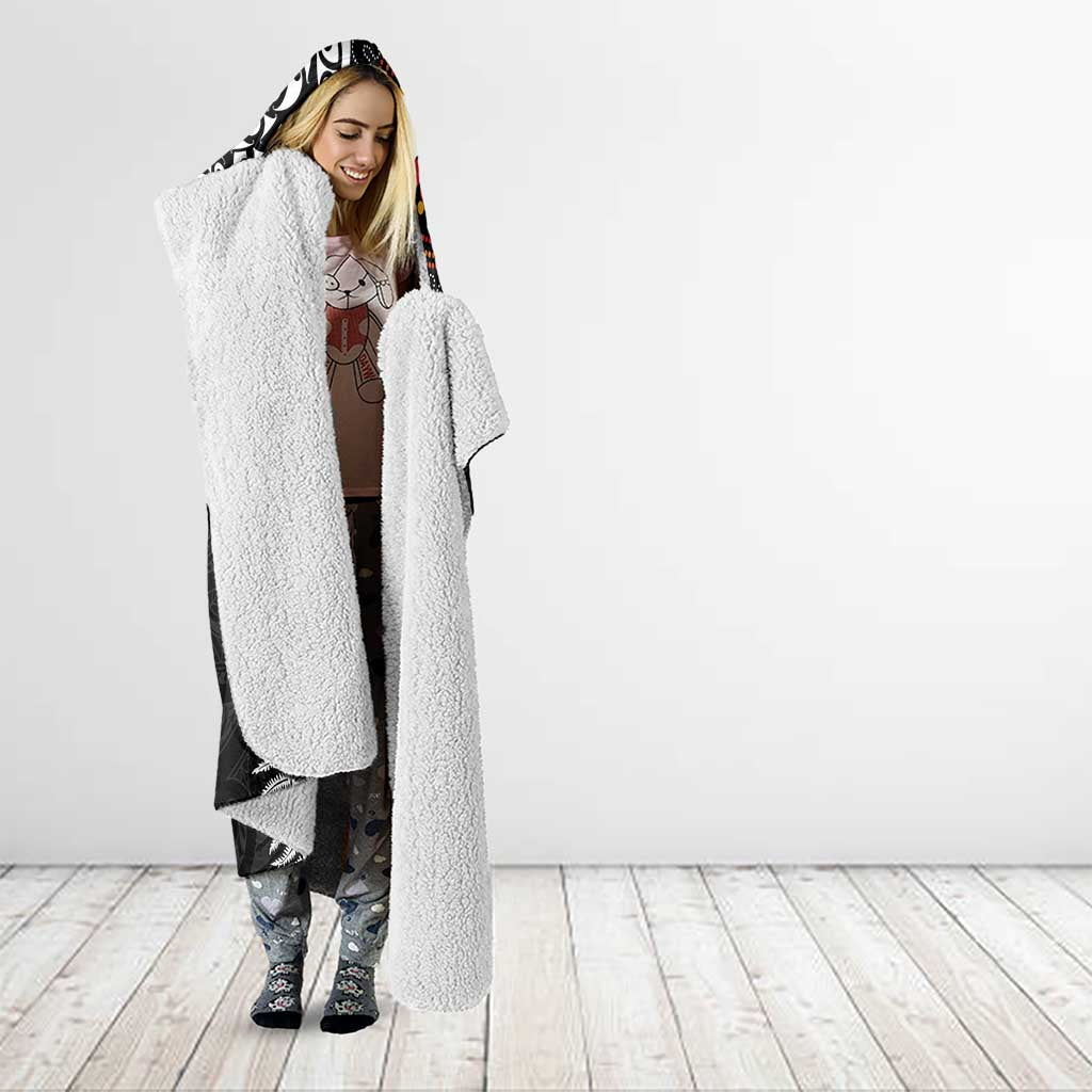 Australia and New Zealand ANZAC Day Hooded Blanket Aboriginal and Maori Art Pattern - Gallipoli Lest We Forget