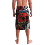 Australia and New Zealand ANZAC Day Lavalava Aboriginal and Maori Art Pattern - Gallipoli Lest We Forget