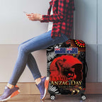 Australia and New Zealand ANZAC Day Luggage Cover Aboriginal and Maori Art Pattern - Gallipoli Lest We Forget