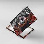Australia and New Zealand Together Canvas Wall Art Aboriginal and Maori Art Tattoo