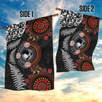 Australia and New Zealand Together Garden Flag Aboriginal and Maori Art Tattoo
