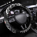 Australia and New Zealand Together Steering Wheel Cover Aboriginal and Maori Art Tattoo