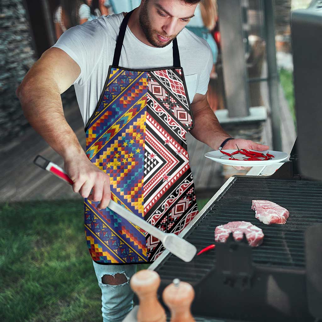 Tuvaluan and New Zealand Culture Apron The Art of Kolose and Taniko - Aussie Hoodie