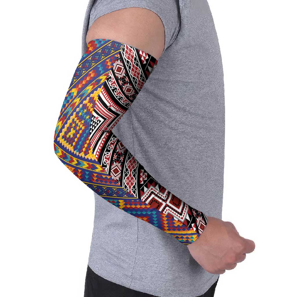 Tuvaluan and New Zealand Culture Arm Sleeves The Art of Kolose and Taniko - Aussie Hoodie