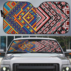 Tuvaluan and New Zealand Culture Auto Sun Shade The Art of Kolose and Taniko - Aussie Hoodie