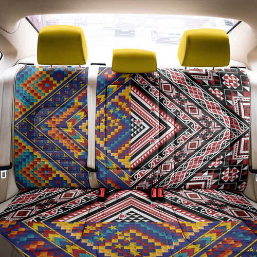 Tuvaluan and New Zealand Culture Back Car Seat Cover The Art of Kolose and Taniko - Aussie Hoodie