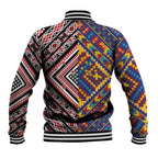 Tuvaluan and New Zealand Culture Baseball Jacket The Art of Kolose and Taniko - Aussie Hoodie