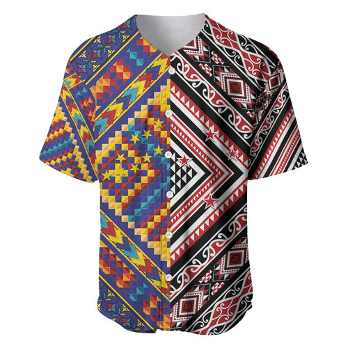Tuvaluan and New Zealand Culture Baseball Jersey The Art of Kolose and Taniko - Aussie Hoodie