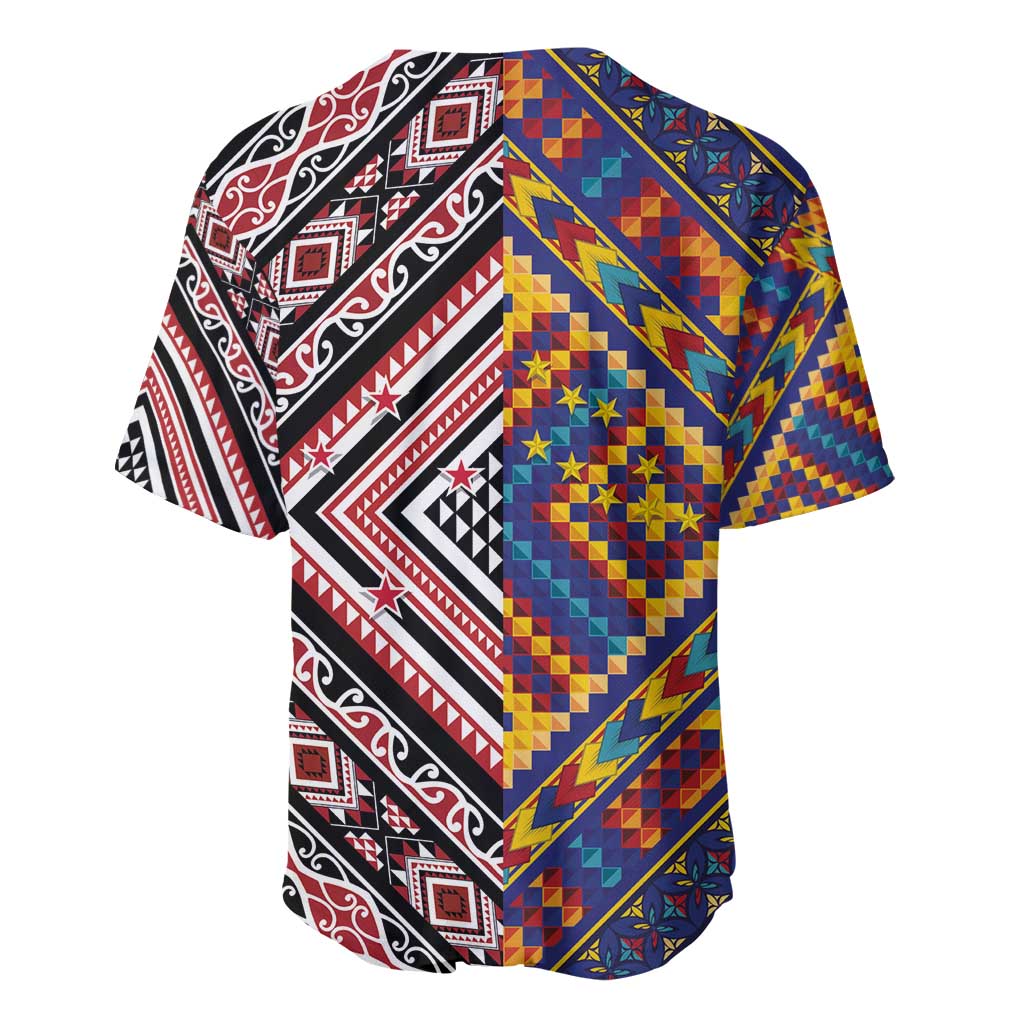 Tuvaluan and New Zealand Culture Baseball Jersey The Art of Kolose and Taniko - Aussie Hoodie