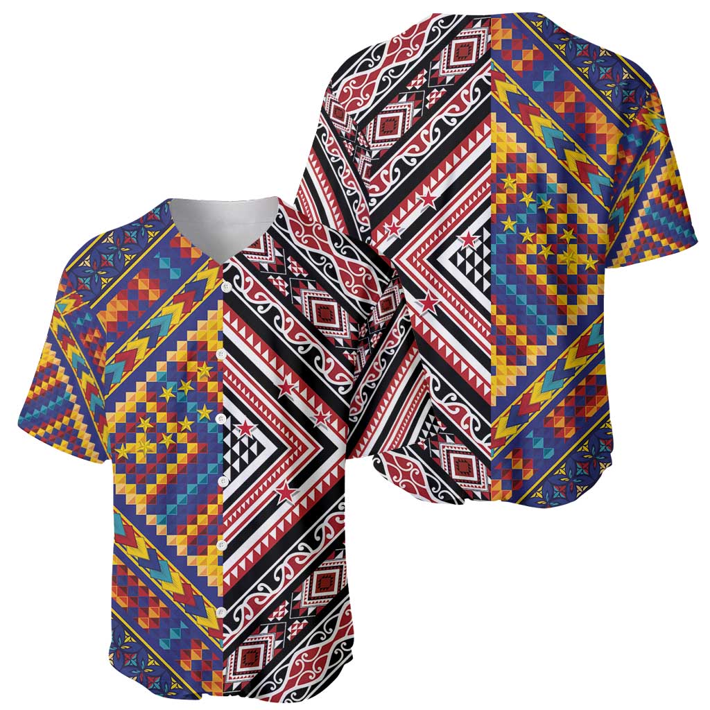 Tuvaluan and New Zealand Culture Baseball Jersey The Art of Kolose and Taniko - Aussie Hoodie