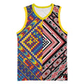 Tuvaluan and New Zealand Culture Basketball Jersey The Art of Kolose and Taniko - Aussie Hoodie