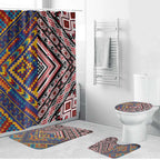 Tuvaluan and New Zealand Culture Bathroom Set The Art of Kolose and Taniko - Aussie Hoodie