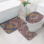 Tuvaluan and New Zealand Culture Bathroom Set The Art of Kolose and Taniko - Aussie Hoodie