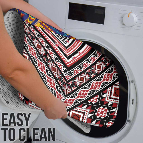 Tuvaluan and New Zealand Culture Bathroom Set The Art of Kolose and Taniko - Aussie Hoodie