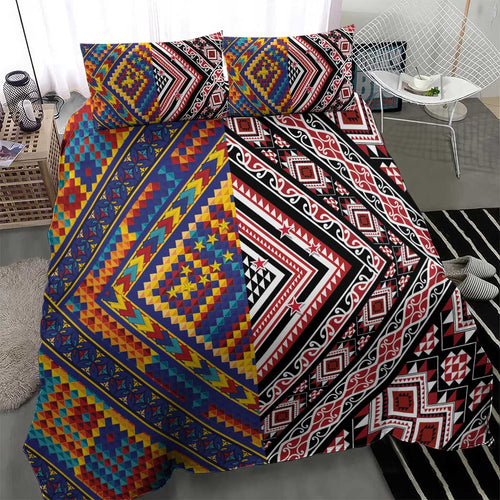 Tuvaluan and New Zealand Culture Bedding Set The Art of Kolose and Taniko - Aussie Hoodie