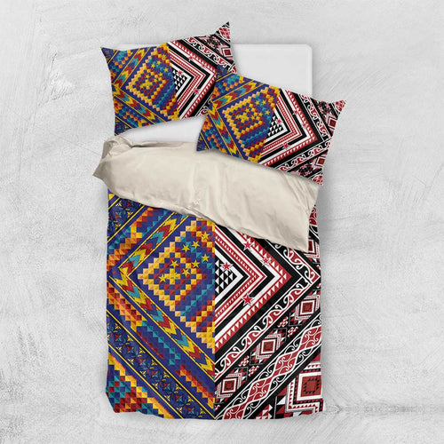 Tuvaluan and New Zealand Culture Bedding Set The Art of Kolose and Taniko - Aussie Hoodie