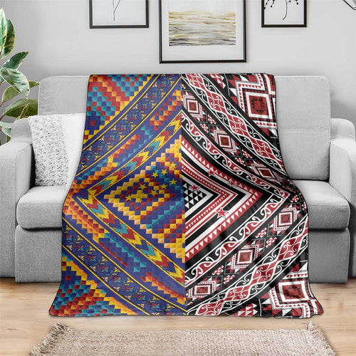 Tuvaluan and New Zealand Culture Blanket The Art of Kolose and Taniko - Aussie Hoodie