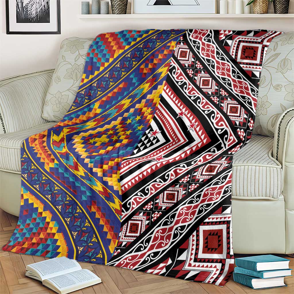 Tuvaluan and New Zealand Culture Blanket The Art of Kolose and Taniko - Aussie Hoodie