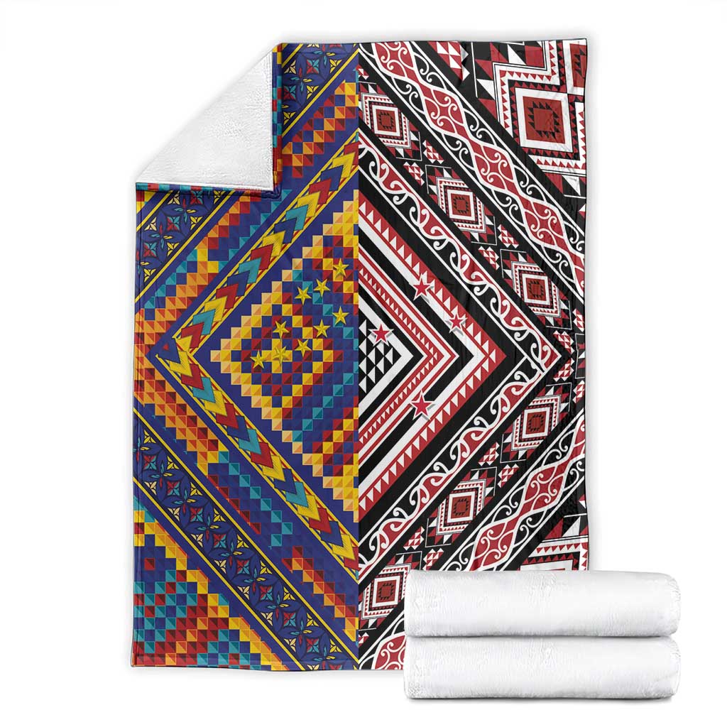 Tuvaluan and New Zealand Culture Blanket The Art of Kolose and Taniko - Aussie Hoodie