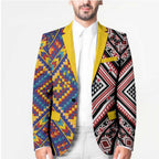 Tuvaluan and New Zealand Culture Blazer The Art of Kolose and Taniko - Aussie Hoodie
