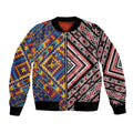 Tuvaluan and New Zealand Culture Bomber Jacket The Art of Kolose and Taniko - Aussie Hoodie