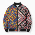Tuvaluan and New Zealand Culture Bomber Puffer Jacket The Art of Kolose and Taniko - Aussie Hoodie