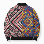 Tuvaluan and New Zealand Culture Bomber Puffer Jacket The Art of Kolose and Taniko - Aussie Hoodie