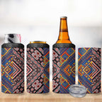Tuvaluan and New Zealand Culture 4 in 1 Can Cooler Tumbler The Art of Kolose and Taniko - Aussie Hoodie