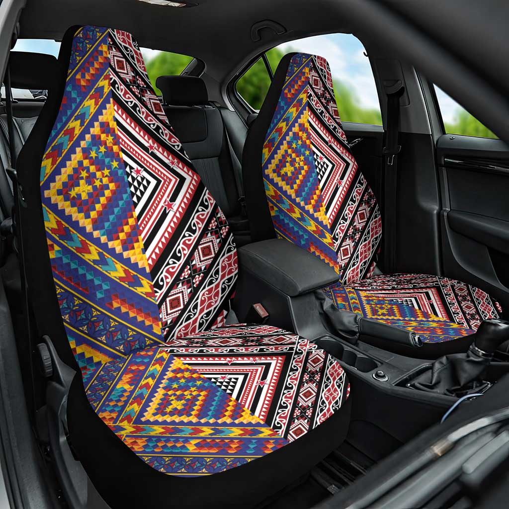 Tuvaluan and New Zealand Culture Car Seat Cover The Art of Kolose and Taniko - Aussie Hoodie