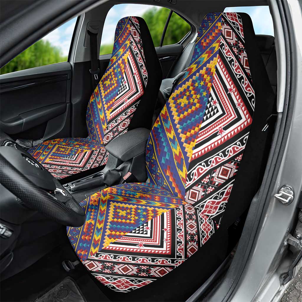 Tuvaluan and New Zealand Culture Car Seat Cover The Art of Kolose and Taniko - Aussie Hoodie