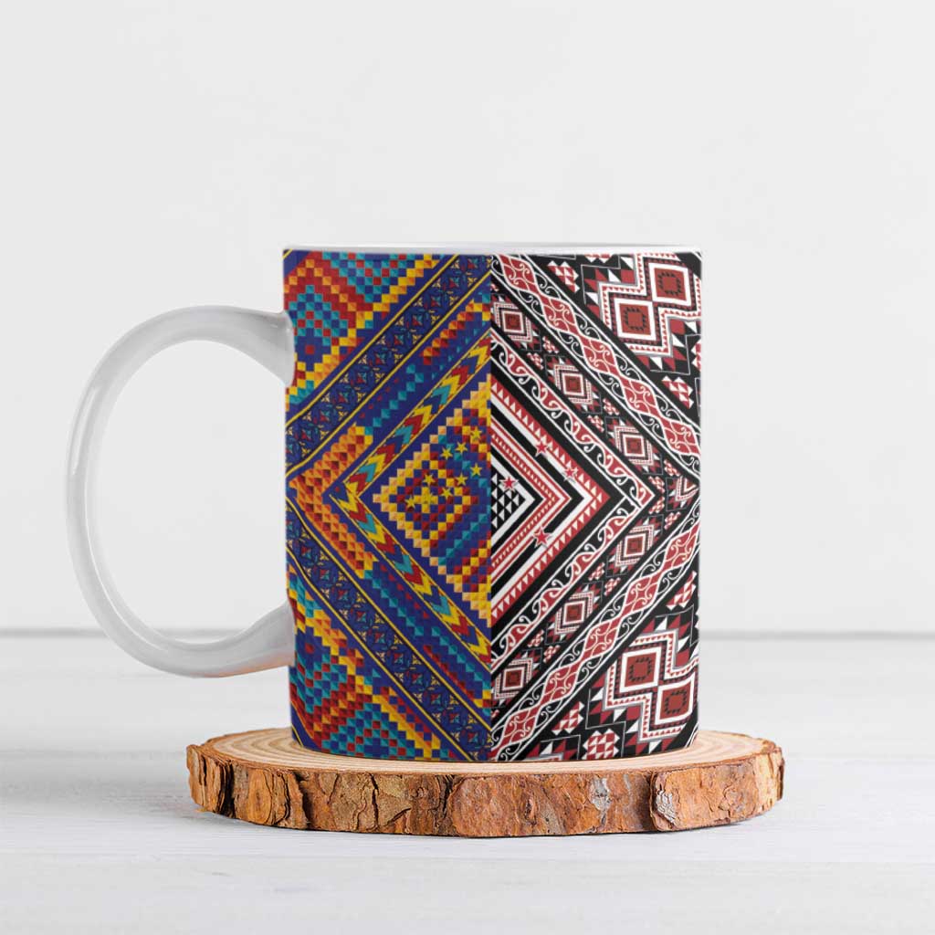 Tuvaluan and New Zealand Culture Ceramic Mug The Art of Kolose and Taniko - Aussie Hoodie
