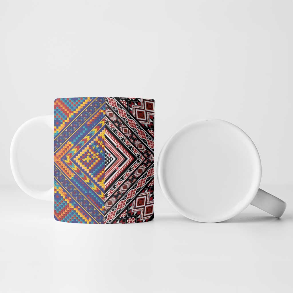 Tuvaluan and New Zealand Culture Ceramic Mug The Art of Kolose and Taniko - Aussie Hoodie