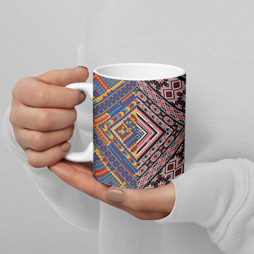 Tuvaluan and New Zealand Culture Ceramic Mug The Art of Kolose and Taniko - Aussie Hoodie