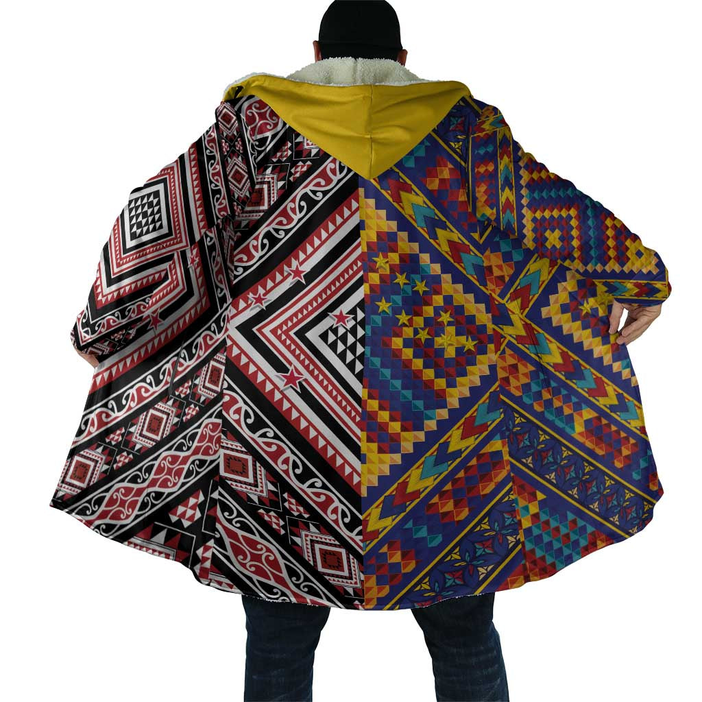 Tuvaluan and New Zealand Culture Cloak The Art of Kolose and Taniko - Aussie Hoodie