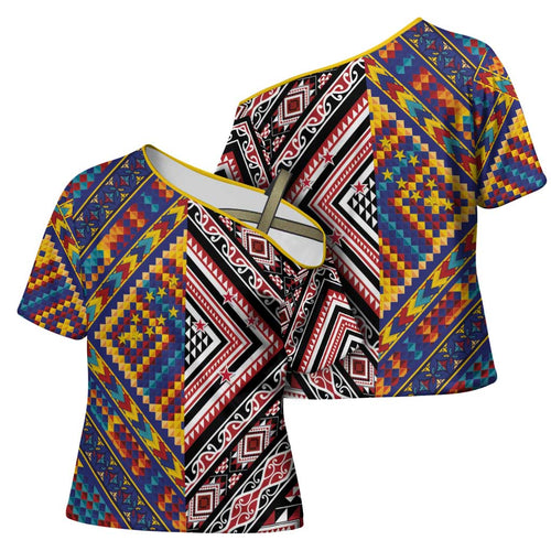 Tuvaluan and New Zealand Culture Cross Shoulder Shirt The Art of Kolose and Taniko - Aussie Hoodie