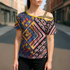 Tuvaluan and New Zealand Culture Cross Shoulder Shirt The Art of Kolose and Taniko - Aussie Hoodie