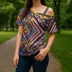Tuvaluan and New Zealand Culture Cross Shoulder Shirt The Art of Kolose and Taniko - Aussie Hoodie