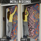 Tuvaluan and New Zealand Culture Door Cover The Art of Kolose and Taniko - Aussie Hoodie