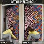 Tuvaluan and New Zealand Culture Door Cover The Art of Kolose and Taniko - Aussie Hoodie