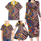 Tuvaluan and New Zealand Culture Family Matching Long Sleeve Bodycon Dress and Hawaiian Shirt The Art of Kolose and Taniko - Aussie Hoodie