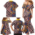 Tuvaluan and New Zealand Culture Family Matching Mermaid Dress and Hawaiian Shirt The Art of Kolose and Taniko - Aussie Hoodie