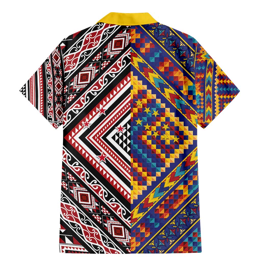 Tuvaluan and New Zealand Culture Family Matching Mermaid Dress and Hawaiian Shirt The Art of Kolose and Taniko - Aussie Hoodie