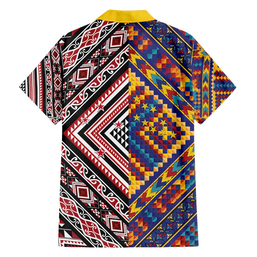 Tuvaluan and New Zealand Culture Family Matching Puletasi and Hawaiian Shirt The Art of Kolose and Taniko - Aussie Hoodie