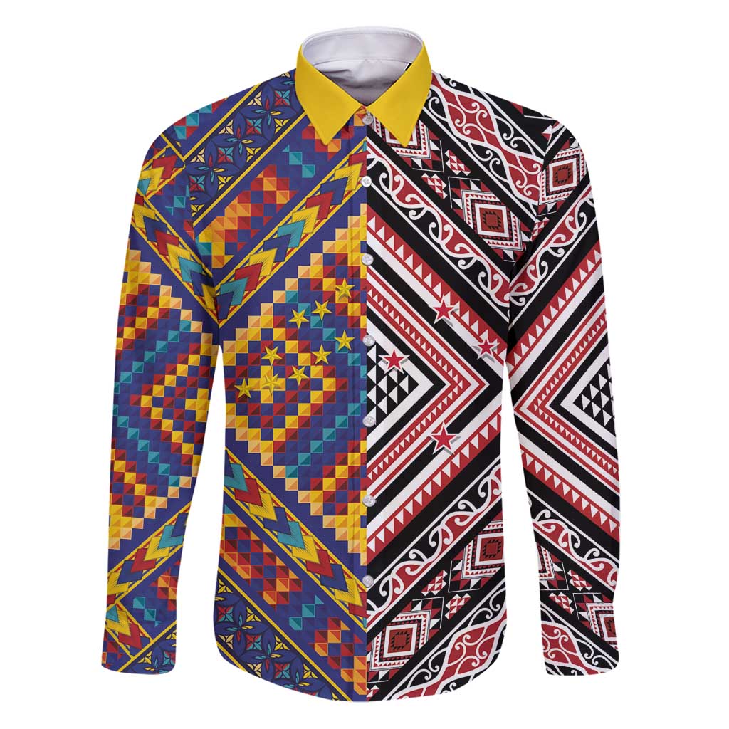 Tuvaluan and New Zealand Culture Family Matching Puletasi and Hawaiian Shirt The Art of Kolose and Taniko - Aussie Hoodie