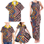 Tuvaluan and New Zealand Culture Family Matching Tank Maxi Dress and Hawaiian Shirt The Art of Kolose and Taniko - Aussie Hoodie