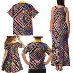 Tuvaluan and New Zealand Culture Family Matching Tank Maxi Dress and Hawaiian Shirt The Art of Kolose and Taniko - Aussie Hoodie