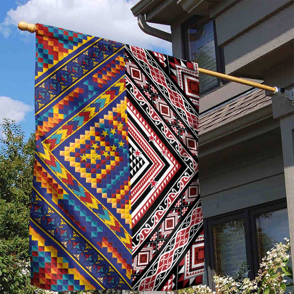 Tuvaluan and New Zealand Culture Garden Flag The Art of Kolose and Taniko - Aussie Hoodie