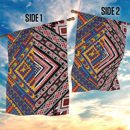 Tuvaluan and New Zealand Culture Garden Flag The Art of Kolose and Taniko - Aussie Hoodie