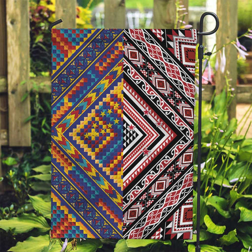 Tuvaluan and New Zealand Culture Garden Flag The Art of Kolose and Taniko - Aussie Hoodie