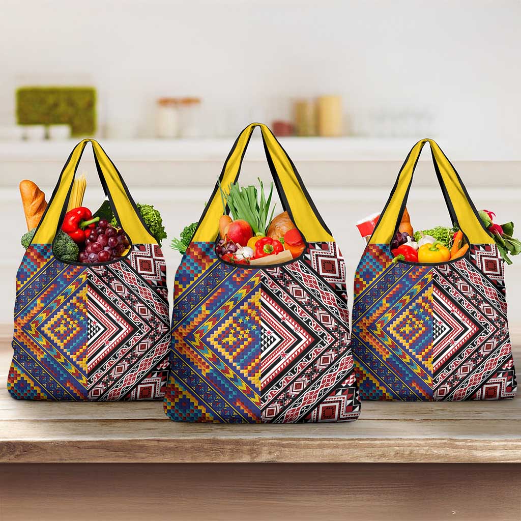 Tuvaluan and New Zealand Culture Grocery Bag The Art of Kolose and Taniko - Aussie Hoodie